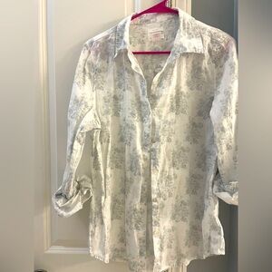 Shabby chic linen button down